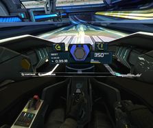 VR cockpit design, model and textures for WipeOut VR